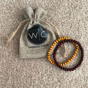 Weekend casual bracelets with carrying pouch